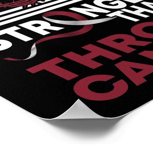 Vertrouw mijn God is sterker dan walgkanker Poster (Hoek)