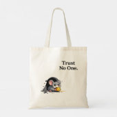 Vertrouw Niemand – Grappige Muis Cartoon Tote Bag (Achterkant)