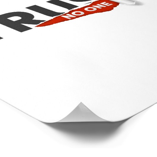 Vertrouw niemand. poster (Hoek)