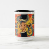 Vertrouw niemand - Retro Snake Handshake Art | Mok (Midden)