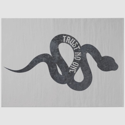 Vertrouw Niemand Serpent Slang Tissuepapier (Voorkant)