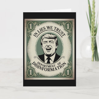 “vertrouw Niemand” - Trump Bankbiljet Parodie _1 Kaart