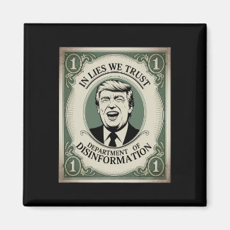 “vertrouw Niemand” - Trump Bankbiljet Parodie _1 Magneet