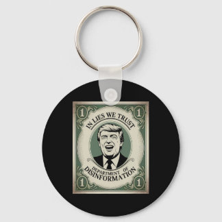 “vertrouw Niemand” - Trump Bankbiljet Parodie _1 Sleutelhanger