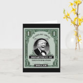 "Vertrouw niemand" - Trump Banknote Parodie 1 Kaart (Gele Bloem)