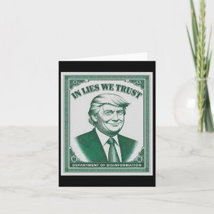 "Vertrouw niemand" - Trump Banknote Parody 2 Kaart
