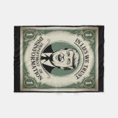 “vertrouw Niemand” - Trump Nknote Parodie _1 Fleece Deken (Voorkant (Horizontaal))