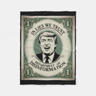 “vertrouw Niemand” - Trump Nknote Parodie _1  Fleece Deken
