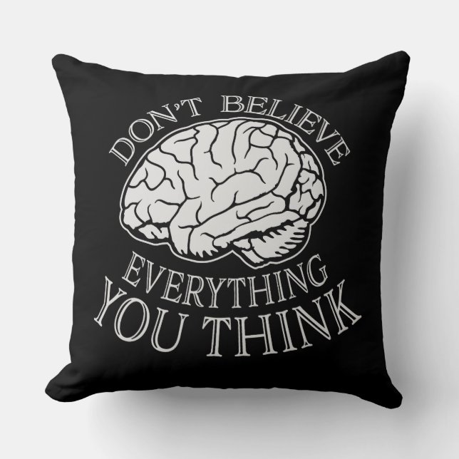 Vertrouw niet alles wat je denkt Mindful Wisdom  Kussen (Voorkant)