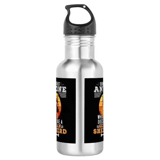 Vertrouw niet dat iemand niet zoals een Duitse her Waterfles (Achterkant)