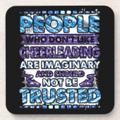 Vertrouw niet op mensen die niet van Cheerlead hou Bier Onderzetter (Voorkant)