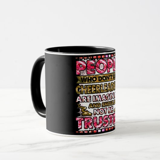 Vertrouw niet op mensen die niet van Cheerlead hou Mok (Voorkant links)