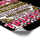 Vertrouw niet op mensen die niet van Cheerlead hou Poster (Hoek)