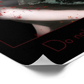 Vertrouw niet op Rode Bloemen Poster (Hoek)