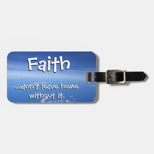 Vertrouw niet zonder thuis bagagelabel (Voorkant horizontaal)