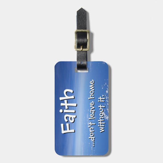 Vertrouw niet zonder thuis bagagelabel (Voorkant verticaal)