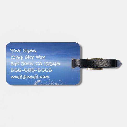 Vertrouw niet zonder thuis bagagelabel (Achterkant horizontaal)