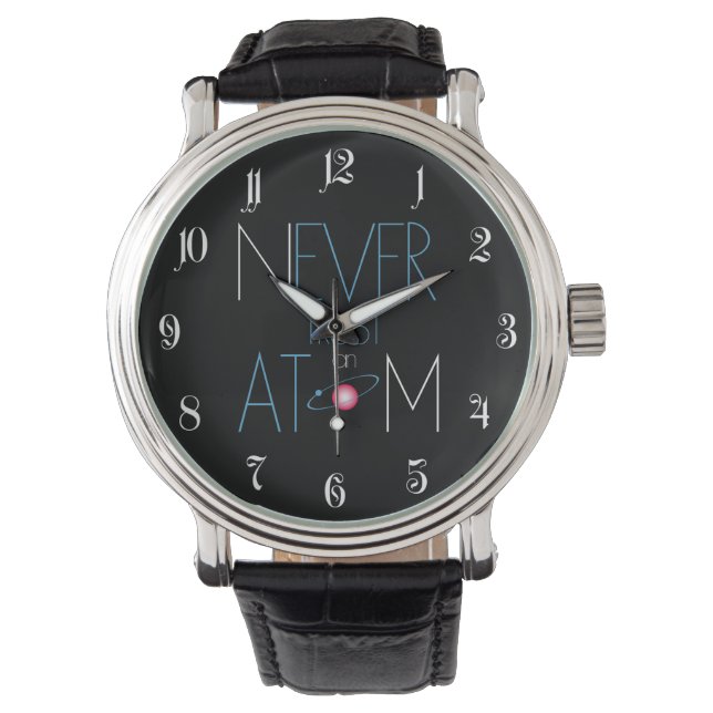 Vertrouw nooit atoom horloge (Voorkant)