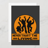 VERTROUW NOOIT DE LEVENDE T-shirt Button Kaart (Voorkant / Achterkant)