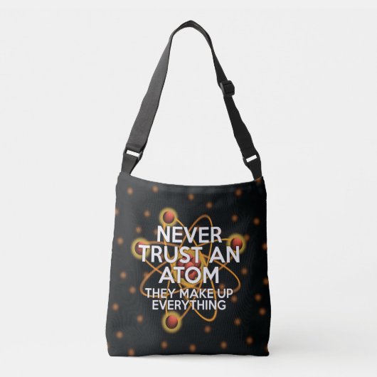 VERTROUW NOOIT EEN ATOM CROSSBODY TAS (Voorkant)