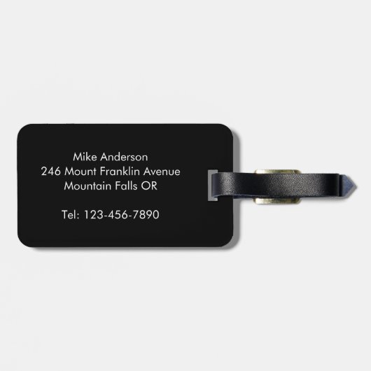 VERTROUW NOOIT EEN ATOOM Science Grap Bagagelabel (Achterkant horizontaal)