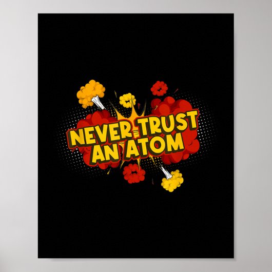 Vertrouw nooit een atoombom poster (Voorkant)