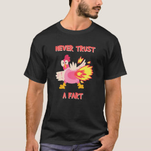 Vertrouw nooit een scheet - Mannen scheet grap T-shirt