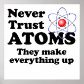 Vertrouw nooit op Atomen Poster (Voorkant)