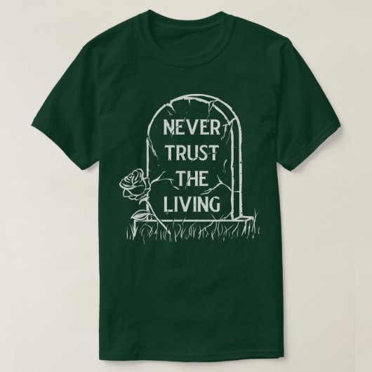 Vertrouw nooit op de levende getuige Wicca Occ T-shirt (Design voorkant)