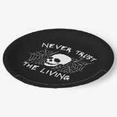 Vertrouw nooit op de levende halloween papieren bordje (Gekanteld)