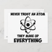 Vertrouw nooit op een Atom Briefkaart (Voorkant / Achterkant)