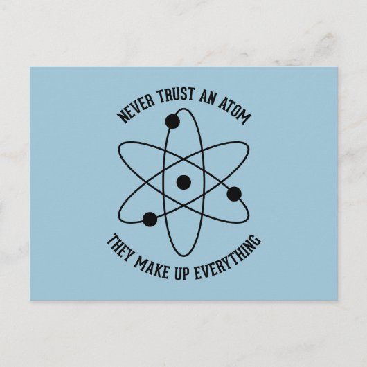 Vertrouw nooit op een Atom Briefkaart (Voorkant)