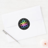 Vertrouw nooit op een Atom | Funny Science Gifts Ronde Sticker (Envelop)