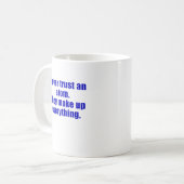 Vertrouw nooit op een Atom. Koffiemok (Voorkant links)