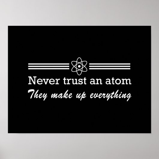 Vertrouw nooit op een Atom Poster (Voorkant)