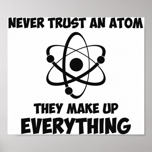 Vertrouw nooit op een Atom Poster (Voorkant)