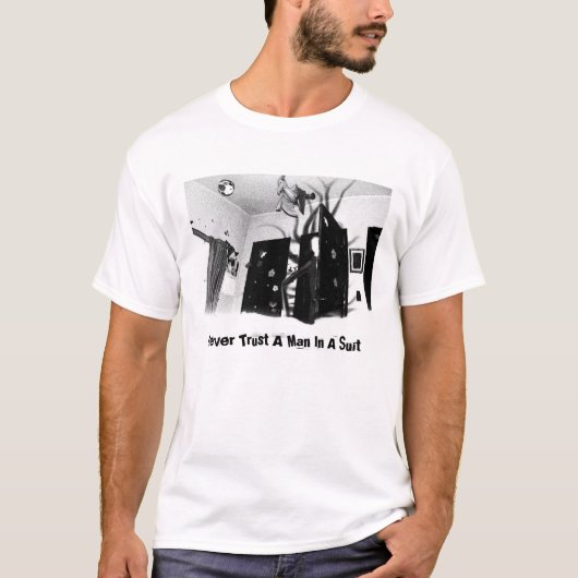 Vertrouw nooit op een Man in een Suit Slenderman T T-shirt (Voorkant)