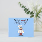 Vertrouw nooit op een Skinny Chef Briefkaart (Staand voorkant)