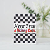 Vertrouw nooit op een Skinny Cook Briefkaart (Staand voorkant)