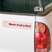 Vertrouw nooit op een waas. Bumpersticker (Op Truck)