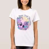 Vertrouw nooit op het leven t-shirt (Voorkant)