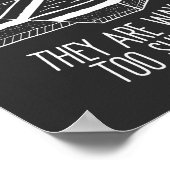 Vertrouw nooit op tektonische Borden die veel te v Poster (Hoek)