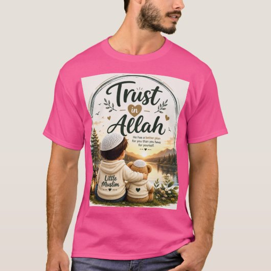 Vertrouw op Allah Islamitisch T-Shirt voor Kindere (Voorkant)