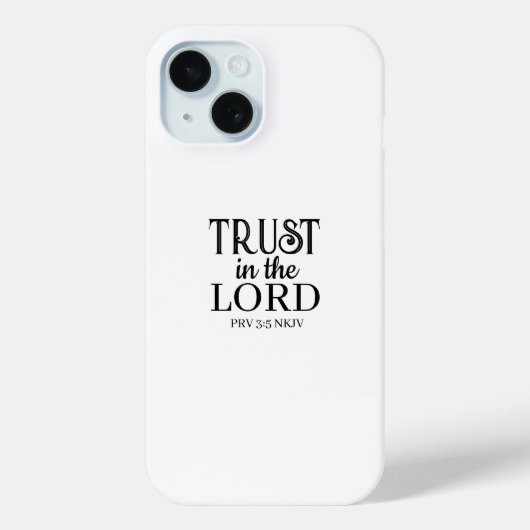 Vertrouw op de Bijbel vers zwart en wit Case-Mate iPhone Case (Achterkant)