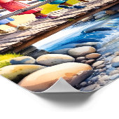 Vertrouw op de Christelijke kunst van de kinderkam Poster (Hoek)