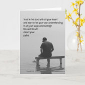 Vertrouw op de Heer Bemoedigende en Oplichtende Bi Kaart (Gele Bloem)