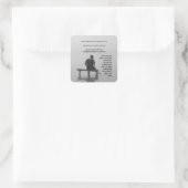 Vertrouw op de Heer Bemoedigende Opbeurende Bijbel Vierkante Sticker (Tas)