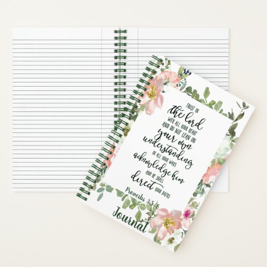 Vertrouw op de Heer bloemendagboek Notitieboek (Binnen)