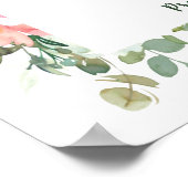 Vertrouw op de Heer bloemmotief Poster (Hoek)