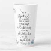 Vertrouw op de Heer bloemrijk   Latte Mok (Voorkant)